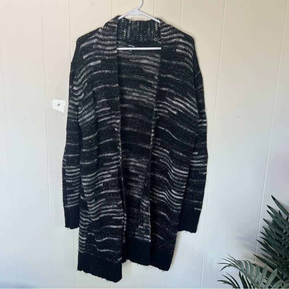Apt. 9 Cozy black and Gray women Cardigan